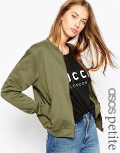 Трикотажный бомбер ASOS PETITE - Черный