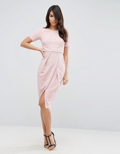 Фактурное двухслойное платье ASOS - Кремовый