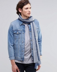 Легкий шарф с принтом Scotch And Soda - Синий