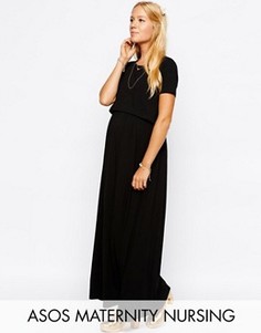 Платье макси для кормящих мам ASOS Maternity TALL - Черный