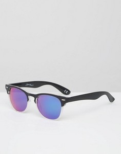 Солнцезащитные очки в квадратной оправе с зеркальными стеклами Jeepers Peepers - Черный