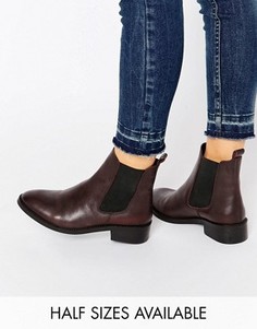 Кожаные ботильоны челси ASOS ATTRIBUTE - Красный