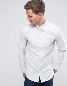 Строгая рубашка из 100% хлопка Selected Homme - Серый