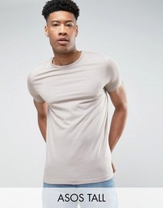 Бежевая футболка с круглым вырезом ASOS TALL - Бежевый