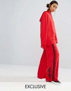 Широкие брюки с контрастной атласной полосой сбоку Ellesse - Красный