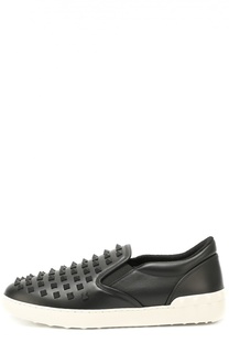 Кожаные слипоны Rockstud Valentino