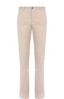 Льняные брюки прямого кроя Giorgio Armani