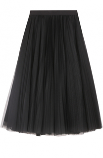 Многоярусная юбка-миди с широким поясом Escada