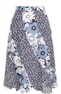 Шелковая юбка-миди с цветочным принтом Michael Kors