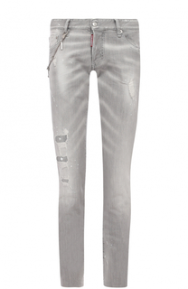 Джинсы прямого кроя с декоративными потертостями Dsquared2