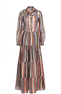 Платье-рубашка в полоску с воротником аскот Stella Jean