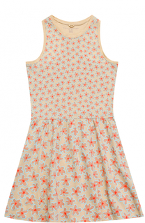 Хлопковое платье без рукавов с принтом Stella McCartney