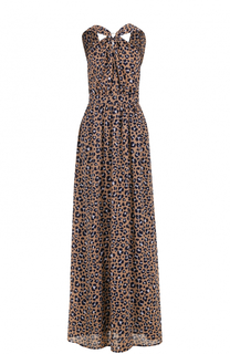 Платье-макси с леопардовым принтом и открытой спиной MICHAEL Michael Kors