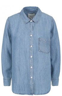 Джинсовая блуза прямого кроя с накладным карманом Rails