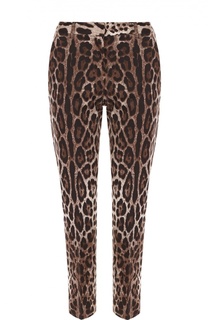Укороченные брюки прямого кроя с леопардовым принтом Dolce &amp; Gabbana