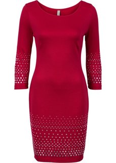 Платье с заклепками (темно-красный) Bonprix