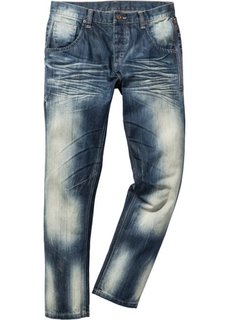 Джинсы Regular Fit Tapered, длина (в дюймах) 34 (синий «потертый») Bonprix