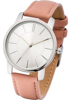 Часы на классическом браслете (дымчато-розовый) Bonprix