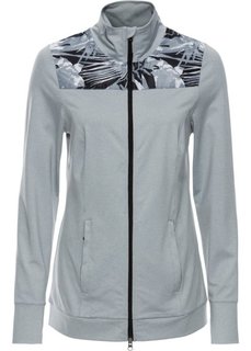 Легкая спортивная куртка с контрастными вставками (серебристо-серый меланж) Bonprix