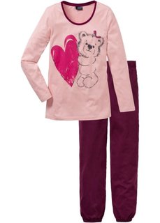Трикотажная пижама (дымчато-розовый с рисунком) Bonprix