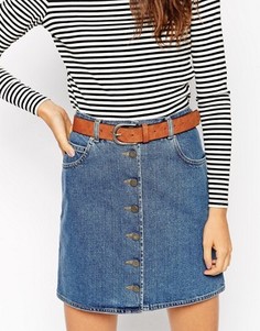 Коричневый ремень под джинсы в винтажном стиле ASOS - Рыжий