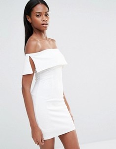 Облегающее платье мини с открытыми плечами Missguided - Белый