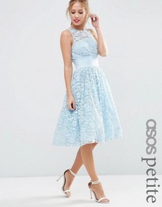 Кружевное платье миди для выпускного ASOS PETITE SALON - Синий