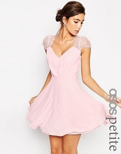 Кружевное платье мини ASOS PETITE Kate - Розовый