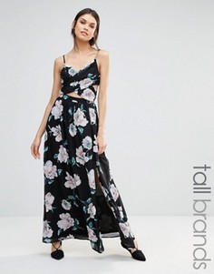 Платье макси с перекрестом и цветочным принтом Missguided Tall - Мульти