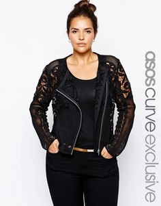 Кружевная куртка ASOS CURVE Premium - Черный