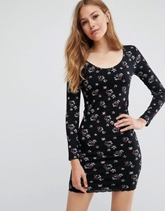Платье с цветочным принтом Pepe Jeans Holly - Черный