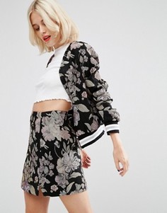 Бомбер с цветочным принтом ASOS Co-ord - Мульти