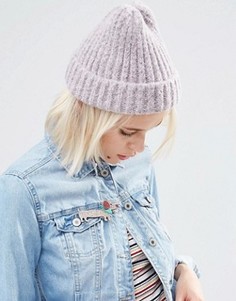 Пушистая шапка‑бини ASOS - Розовый