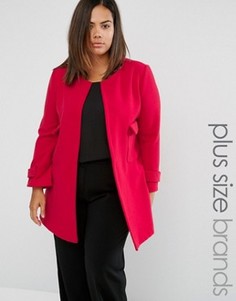 Куртка без воротника Elvi Plus - Красный