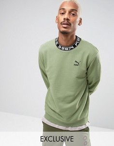 Зеленый свитшот с высокой горловиной Puma 57443201 - Зеленый