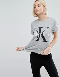 Пижамный топ в стиле ретро с круглым вырезом Calvin Klein - Серый