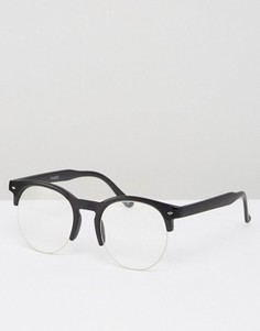 Винтажные круглые очки в черной оправе ASOS - Черный