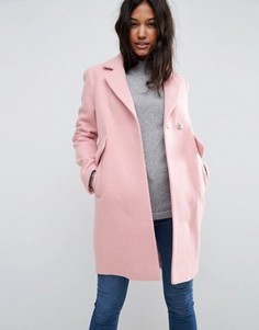 Узкое пальто с карманами ASOS - Розовый