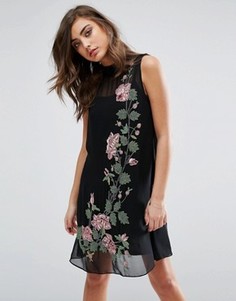 Цельнокройное платье с отделкой Miss Selfridge - Мульти