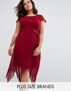Платье размера плюс с короткими рукавами Praslin - Красный