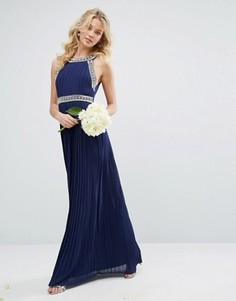 Декорированное платье макси TFNC WEDDING - Темно-синий