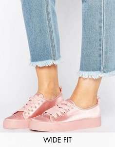 Атласные кроссовки для широкой стопы ASOS DARLING - Бежевый