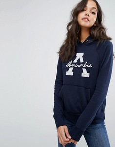 Худи с логотипом Abercrombie & Fitch - Темно-синий