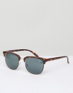 Черепаховые солнцезащитные очки в стиле ретро Quay Australia Flint - Коричневый