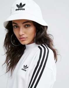 Белая панама с логотипом adidas Originals - Белый