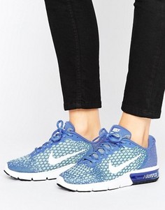 Голубые кроссовки Nike Running Air Max Sequent - Синий