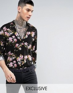 Рубашка через голову классического кроя Reclaimed Vintage - Синий