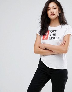 Белая футболка с логотипом Vans Off The Wall - Белый