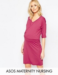 Платье с запахом для беременных ASOS Maternity NURSING - Розовый