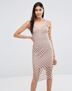 Платье миди с решеткой из лямок Missguided - Фиолетовый